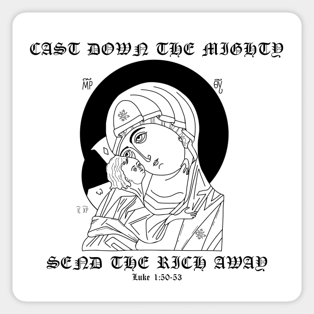 Virgin Mary and Baby Jesus Icon Magnificat Sticker by thecamphillips